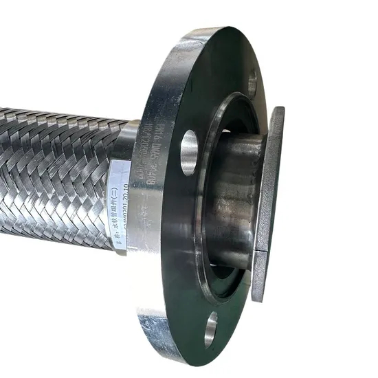 304/316 Stainless Steel Flexible Braided Metal Weld Hose with Round Flange Connection OEM Customizable