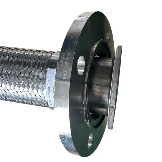 304/316 Stainless Steel Flexible Braided Metal Weld Hose with Round Flange Connection OEM Customizable
