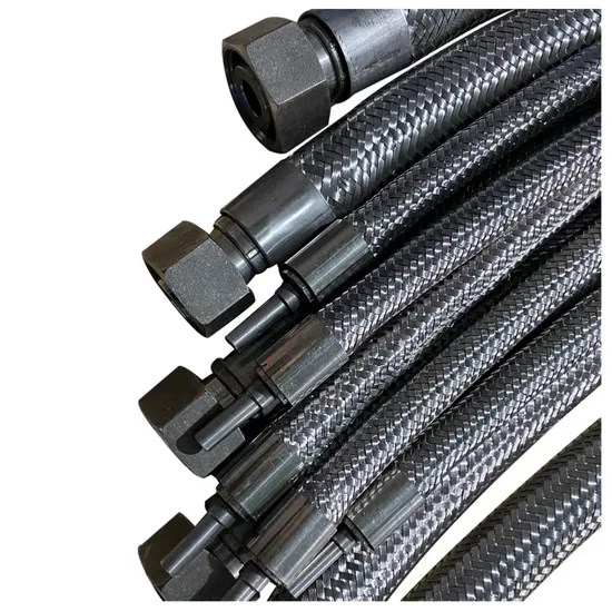 PTFE Lined Flexible Hose with Metal Mesh Cover Flange Connection