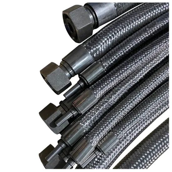PTFE Lined Flexible Hose with Metal Mesh Cover Flange Connection