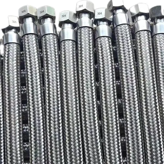 High Pressure Flexible Corrugated Wire Braided Metal Braided Hose SS304 Stainless Steel Pipe Hose