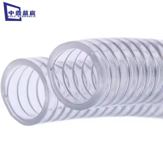 PU Steel Wire Hose Transparent Smooth Flexible Reinforced Stainless Steel Wire PU Hose Pipe