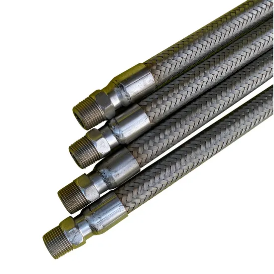 Stainless Steel Wire Braided Corrugated Flexible Metal Hose Pipes, Quick Convoluted Metal Hose for Heated Exchanger