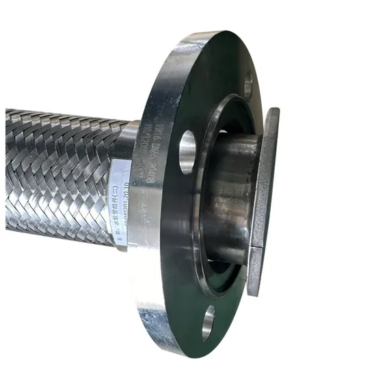 PTFE Lined Flexible Hose with Metal Mesh Cover Flange Connection
