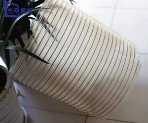PU Flexible Hose Wire Polyurethane PU Air Ducting Pipe Dust Collection Hose PU Vacuum Hose 2 3 4 5 6 8 10 12 16inch