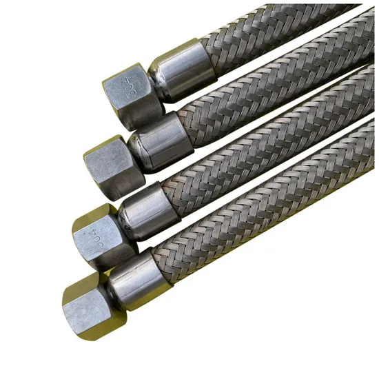SS304 Flexible Braided Metal Hose Stainless Steel Corrosion Resistant Flange Type Bellow Corrugated Pipe Industrial Braided Hose