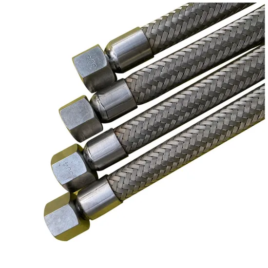 SS304 Flexible Braided Metal Hose Stainless Steel Corrosion Resistant Flange Type Bellow Corrugated Pipe Industrial Braided Hose
