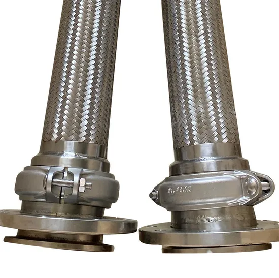 DN500 Carbon Steel Flange Connection Corrugated Braided Flexible Metal Hose