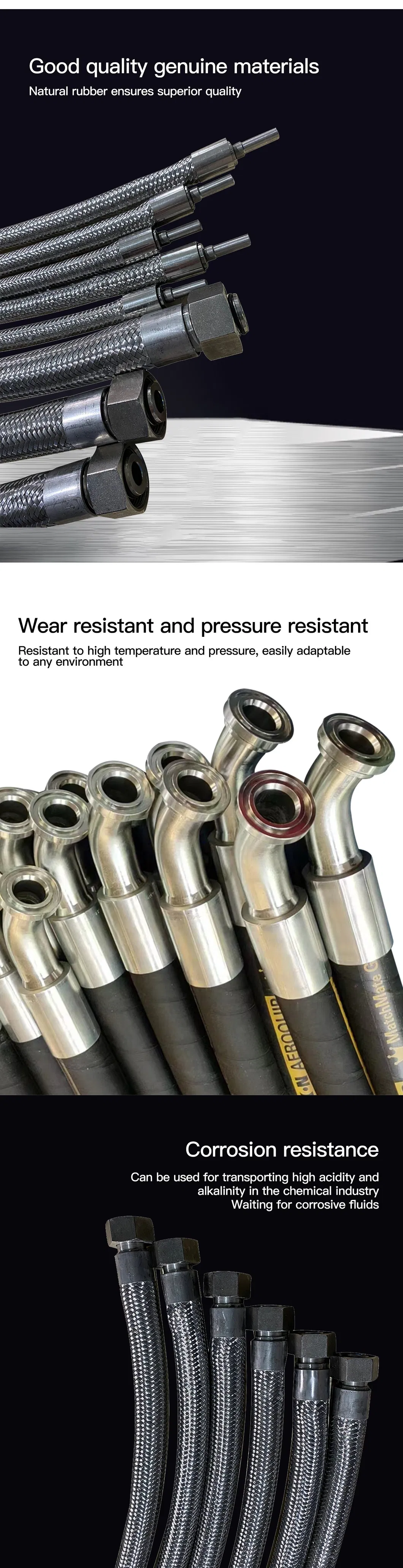 Sale Promotion Double Braided Hydraulic Rubber Hose Pipe High Pressure Rubber Oil Hose