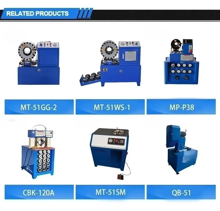 Portable High-Pressure Hydraulic Manual CNC Automatic 2 Inch Metal Fitting Rubber Pipe Crimper Used Pressing Punching Hose Crimping Machine Price