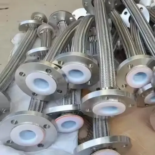 304 Stainless Steel Flanged Bellows Steam Metal Hose Corrosion-Resistant High Temperature Pressure Soft Connection Tube