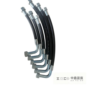 Excavator Hydraulic Rubber Hose with Long Service Life High Pressure Steel Wire Woven Rubber Hose SAE Flexible Rubber Tubing Ass