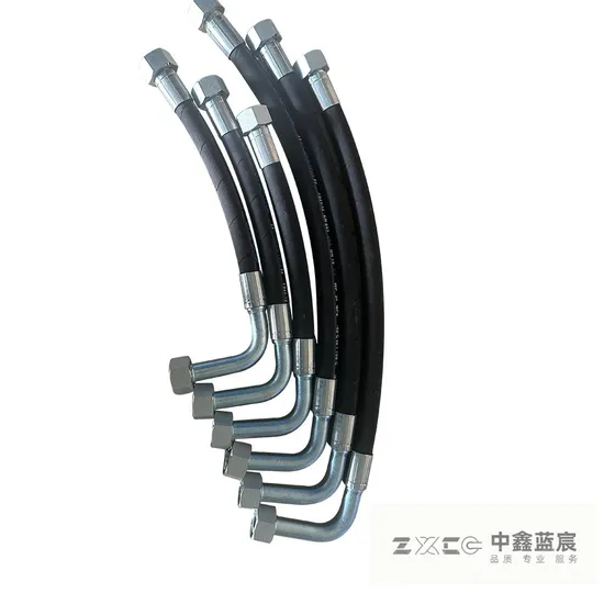Excavator Hydraulic Rubber Hose with Long Service Life High Pressure Steel Wire Woven Rubber Hose SAE Flexible Rubber Tubing Ass