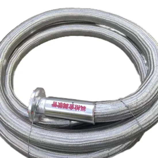 Pressure Resistant Braided Metal Flexible Tube PTFE Hose SS304 Stainless PTFE Braided Hose