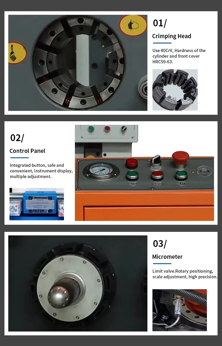 CNC Automatic 2 Inch Metal Fitting Rubber Pipe Crimper Used Pressing Punching Hose Crimping Machine Price