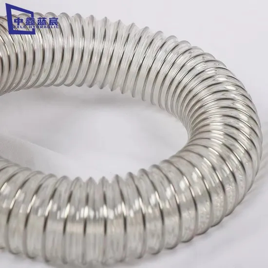 PU Flexible Hose 3 4inch 5inch 6 8 10inch Flexible Steel Wire Spiral Reinforced Polyurethane PU Duct Hose Air Pipe