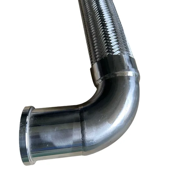 304/316 Stainless Steel Flexible Braided Metal Weld Hose with Round Flange Connection OEM Customizable