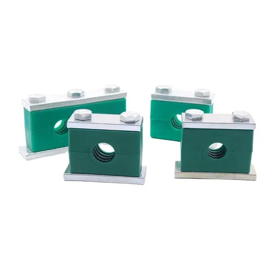 1/4 Hydraulic Pipe Clamp Style Solid Body Long Base Plate Tube Pipe and Hose Assemblies