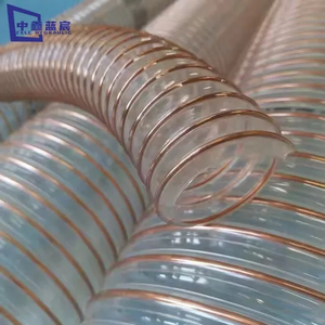 Polyurethane Duct, TPU Copper-Plated Steel Wire Telescopic Hose, Transparent Retractable Suction Dust Removal Pipe