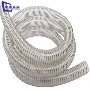 Spiral Suction Pipe Polyurethane Transparent PU Steel Wire Expansion Duct Hose