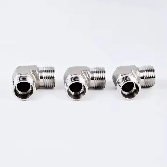Carbon Steel Hydraulic Hose Straight Adapter Fittings 90 Degree Elbow Hose Fitting Adapter Hydraulic Pipe Fittings