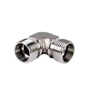 1c9 1d9 Thread Bend 90 Degree Elbow Hydraulic Pipe Adapter Low/High Pressure Bite Type Tube Fittings Connectors Carbon/Stainless