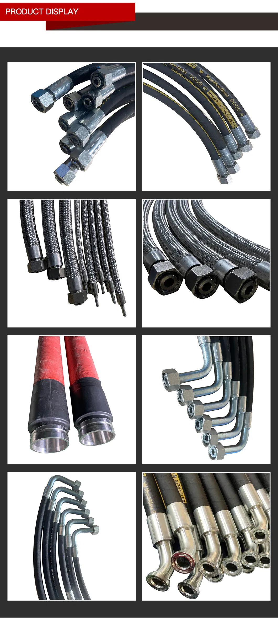 High Pressure 6000psi Hydraulic Hose Pipe / Fuel Oil Drilling Hose Assembly with Flange, Fittings Connector