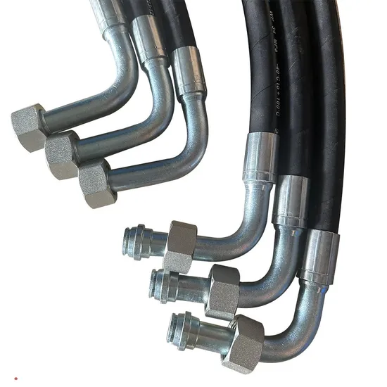 Industrial Hydraulic Crimper Pipe Adapters High Pressure Rubber Oil Tubing for Machine Oil Hose Fittings Hydraulic Rubber Hose for Sale