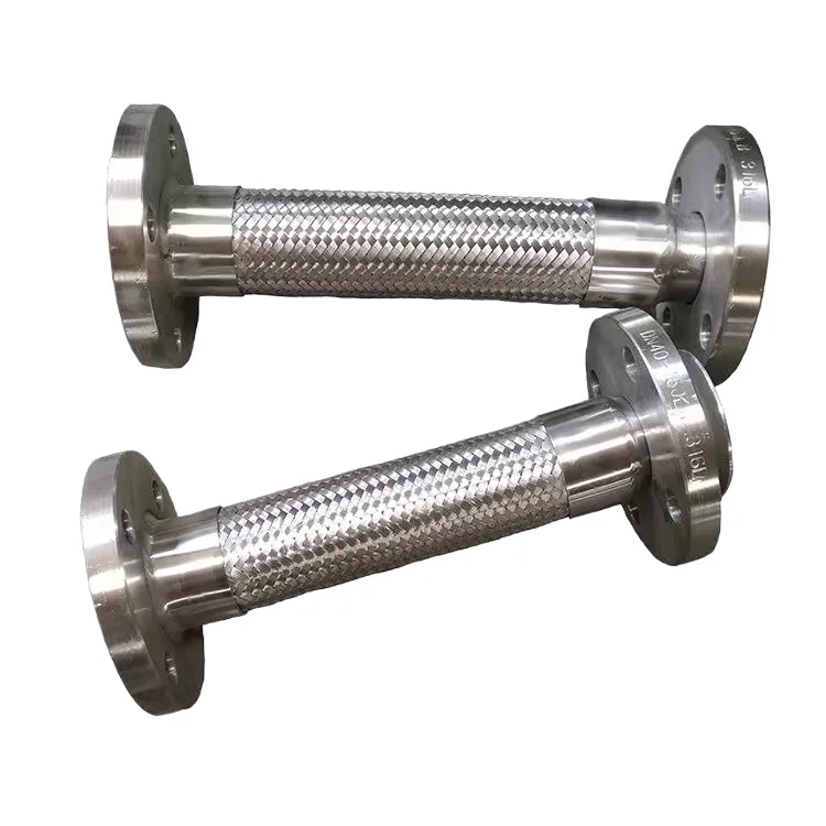 Stainless Steel Flange Bellows SS304 Braided Metal Hose Steam Hose High Temperature Pressure Metal Soft Connection Flexible Pipe