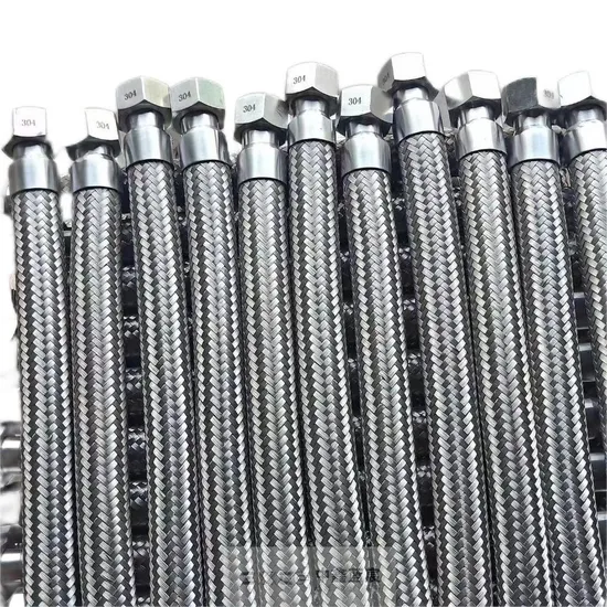Stainless Steel Crimping High Temperature Resistant Food Grade Corrosion-Resistant PTFE Braized Steel Hose