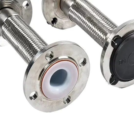 Stainless Steel Flange Bellows SS304 Braided Metal Hose Steam Hose High Temperature Pressure Metal Soft Connection Flexible Pipe