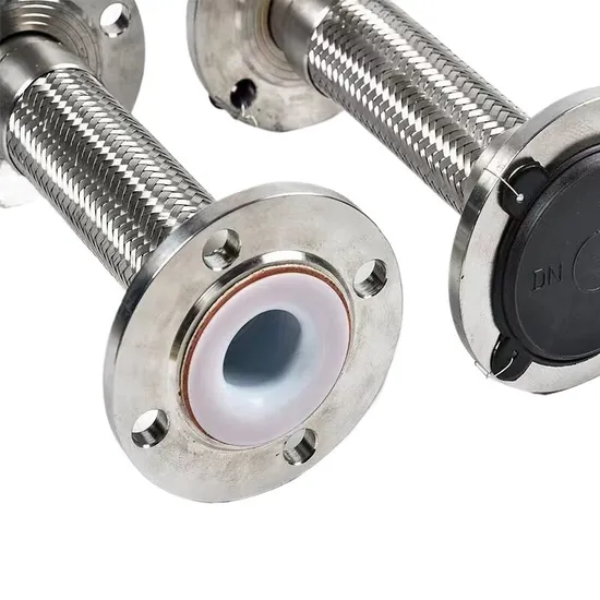 Stainless Steel Flange Bellows SS304 Braided Metal Hose Steam Hose High Temperature Pressure Metal Soft Connection Flexible Pipe