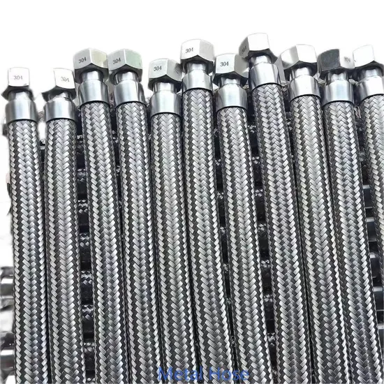 Steel Wire Braided Stainless Steel Corrugated Flexible Gas Connection Metal Hose