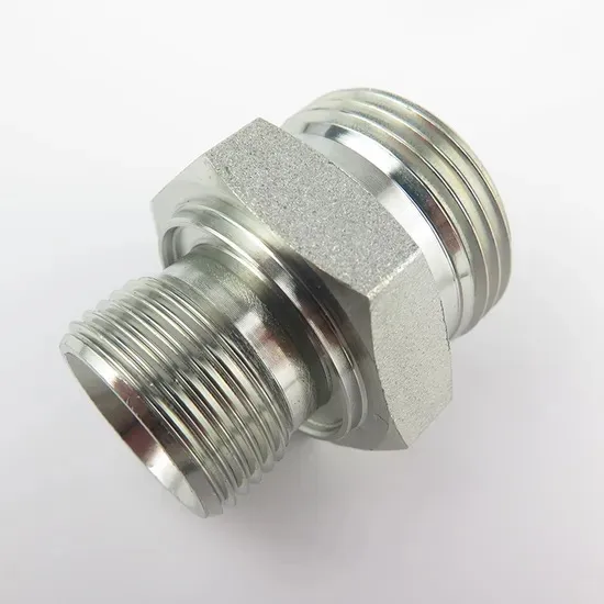 Hexagonal Carbon Steel Straight External Thread Jic37 Degrees to Nptf External Thread Hydraulic Transition Joint
