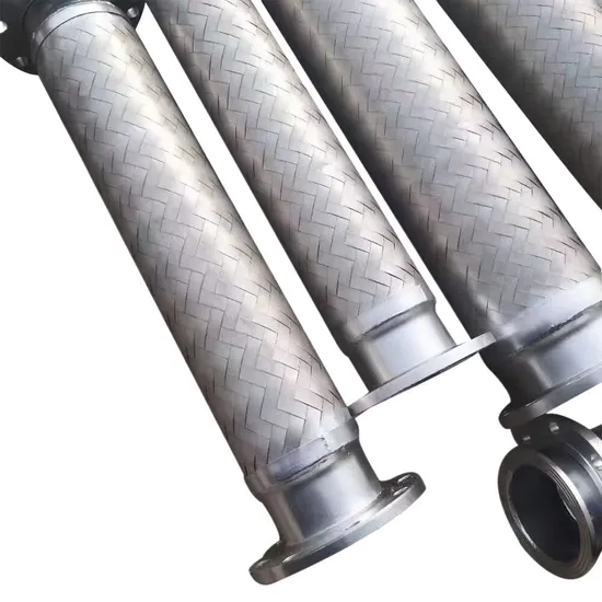 304/316 Stainless Steel Flexible Braided Metal Weld Hose with Round Flange Connection OEM Customizable