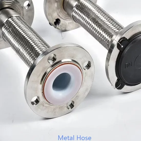 Heat Resistant Braided Stainless Steel Hose Steam Gas Flexible Stainless Metal Hose Customized End Fitting