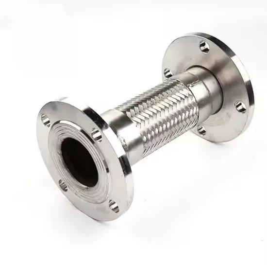 304 Stainless Steel Flange Metal Corrugated Hose Wire Braided High Temperature and Pressure Steam Explosion Proof Hose