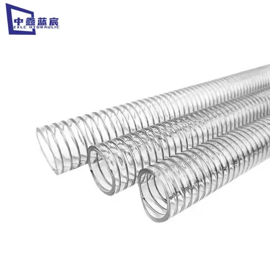 Polyurethane Duct, TPU Copper-Plated Steel Wire Telescopic Hose, Transparent Retractable Suction Dust Removal Pipe