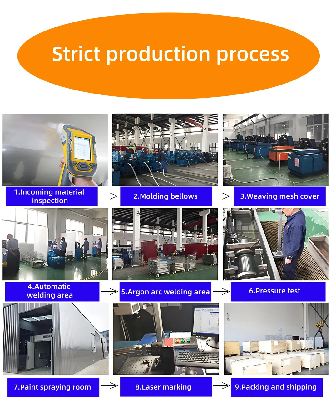 High Pressure Metal Braided Hose SS304 316 Pipe Metal Hose Flexible Metal Hose Assemblies