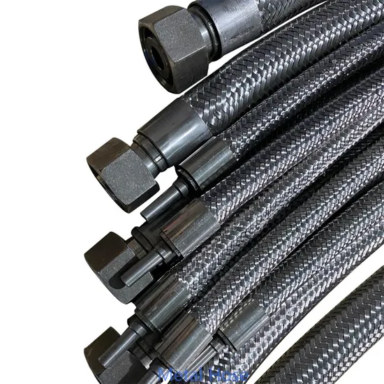 PTFE Lined Stainless Steel Wire Braided Covered Flexible Metal Hose Pipe for Chemical