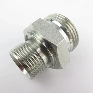 Hexagonal Stainless Steel Straight External Thread Jic37 Degrees to Nptf External Thread Hydraulic Transition Joint