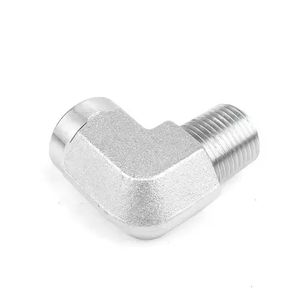 Zinc Plated Carbon Steel Male Fitting Right Angle Transition Elbow Hydraulic Fittings